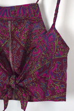Load image into Gallery viewer, Reworked Print Tie Up Top