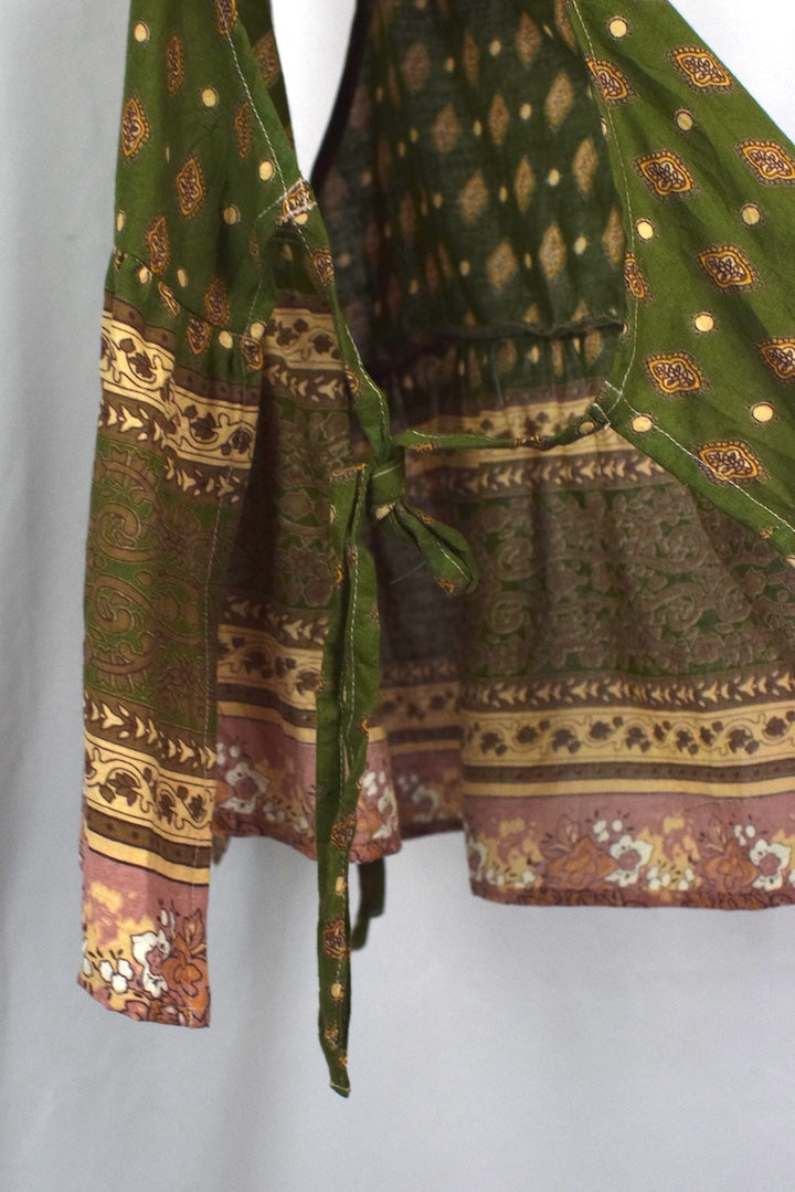 Reworked Abstract Print BabyDoll Top