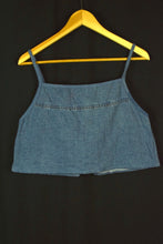Load image into Gallery viewer, Reworked Denim Crop Top