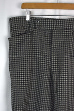 Load image into Gallery viewer, Grey Houndstooth Print Dress Pants