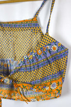 Load image into Gallery viewer, Reworked Colourful Floral Print Tie Up Top