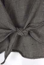 Load image into Gallery viewer, Reworked Checkered Tie Up Top