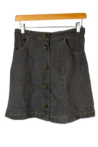 Grey Denim Mini Skirt