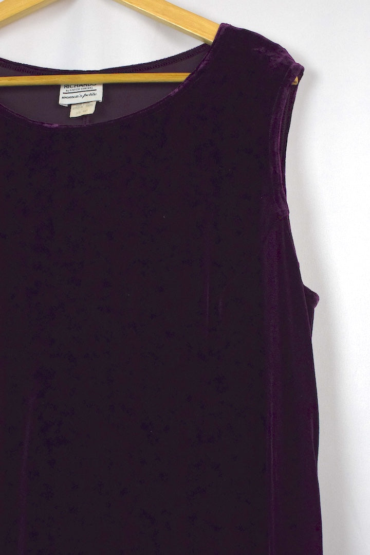 80s/90s Deep Purple Velvet Dress