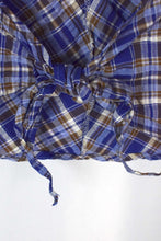 Load image into Gallery viewer, Reworked Checkered Tie Up Top