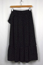 Load image into Gallery viewer, Black Polka Dot Midi Skirt