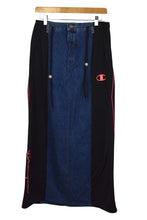 Load image into Gallery viewer, Reworked Champion Brand Denim Track Skirt