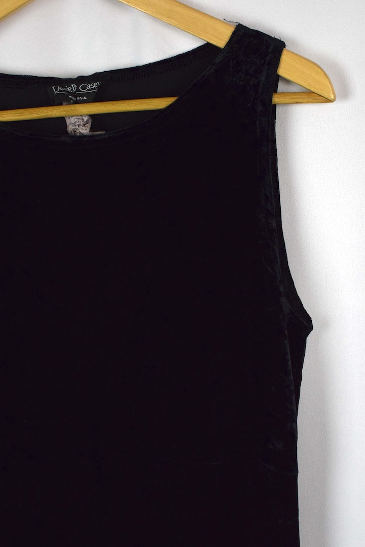 80s/90s Black Velvet Dress