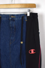 Load image into Gallery viewer, Reworked Champion Brand Denim Track Skirt