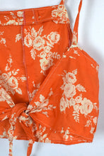 Load image into Gallery viewer, Reworked Orange Tie-Up Top
