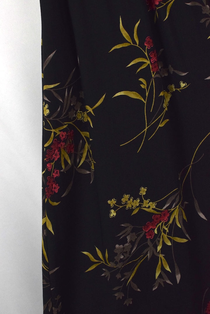 80s/90s Floral Print Skirt