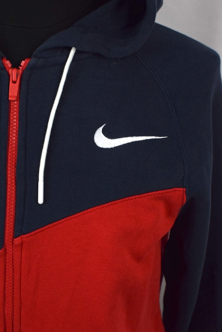 red and blue nike hoodie