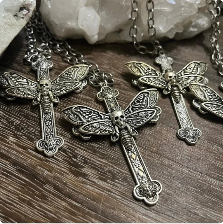 Winged Skull Necklace