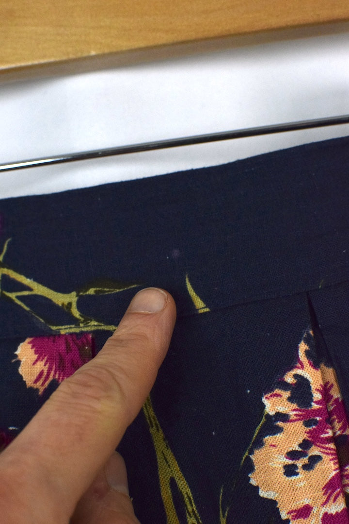 Reworked Floral Print Skirt