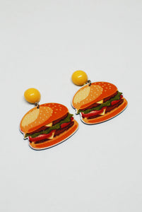 Hot Dog/Hamburger Stud Earrings