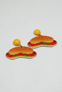 Hot Dog/Hamburger Stud Earrings