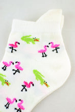 Load image into Gallery viewer, NEW Flamingo and Crocodile Anklet Socks
