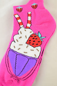 NEW Ice-Cream Sundae Anklet Socks