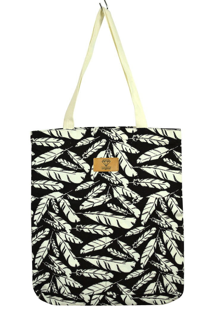 NEW Feather Print Tote Bag