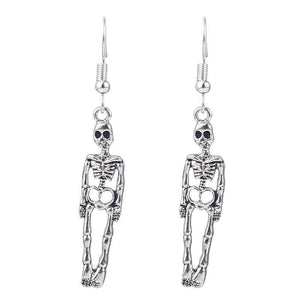 Silver Skeleton Earrings