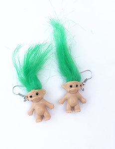 Green Troll Earrings