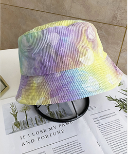 NEW Tie-Dye Corduroy Circles Bucket Hat