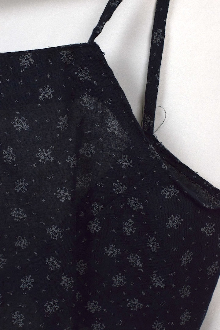 Reworked Floral Print Tie Up Top