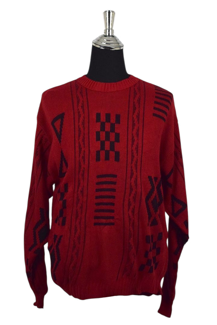 80s/90s Red Knitted Jumper