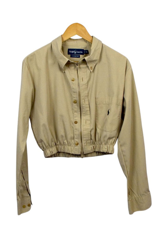 Reworked Ralph Lauen Brand Cropped Jacket Top