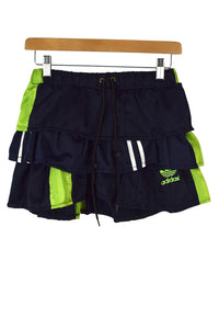 Reworked Adidas Brand Tiered Mini Skirt