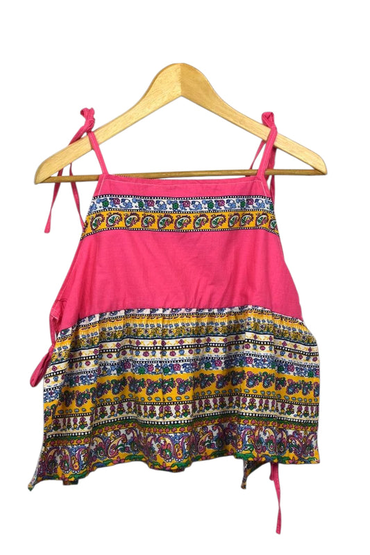 Reworked Baby Doll Tie Up Top