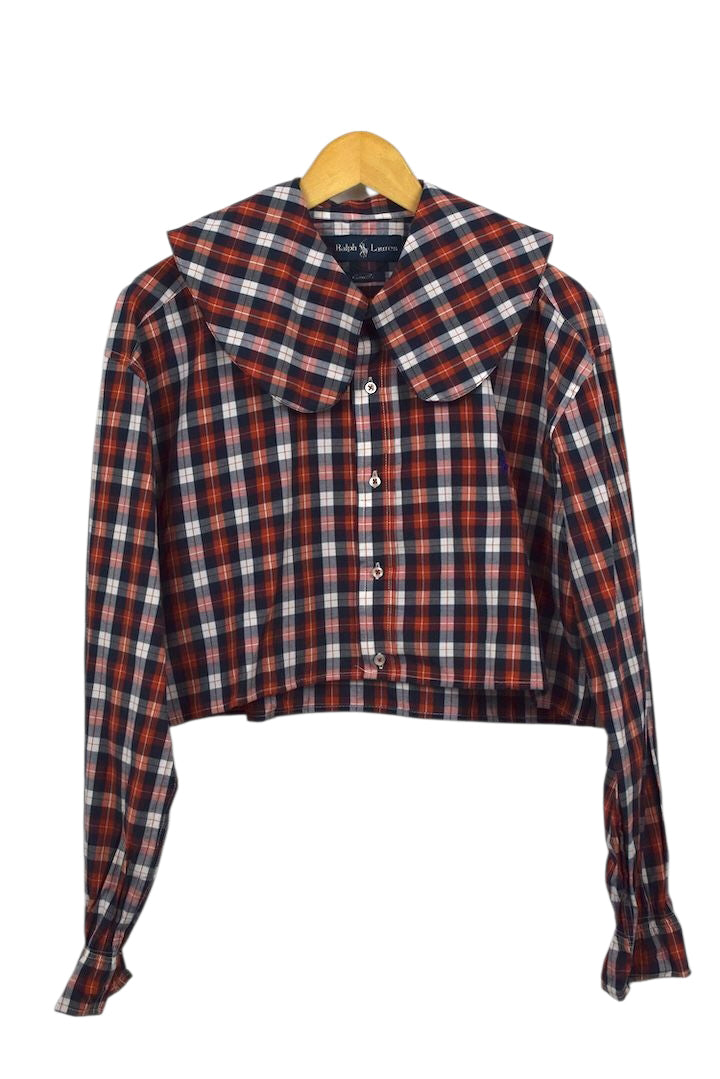 Reworked Cropped Ralph Lauren Brand Top