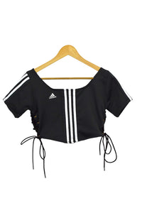 Reworked Adidas Brand Crop Top