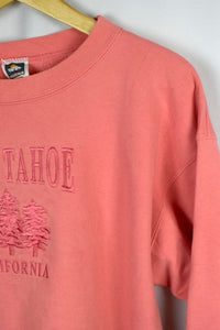 80s/90s Pink Lake Tahoe Sweatshirt