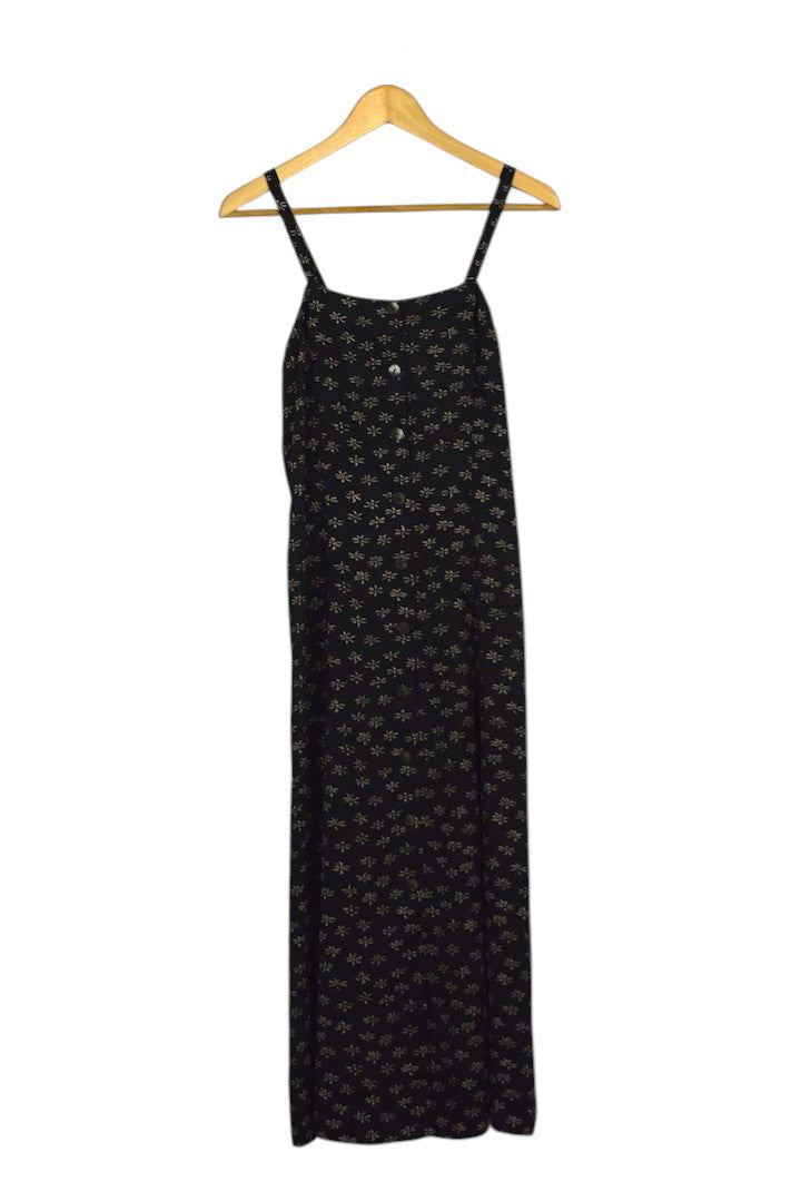 Black Floral Print Dress
