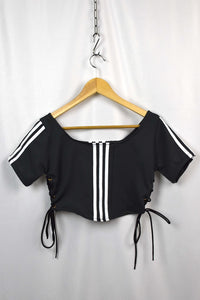 Reworked Adidas Brand Crop Top