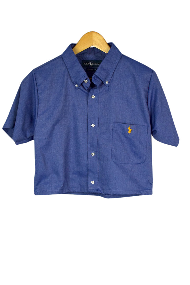 Reworked Ralph Lauren Brand Crop Shirt