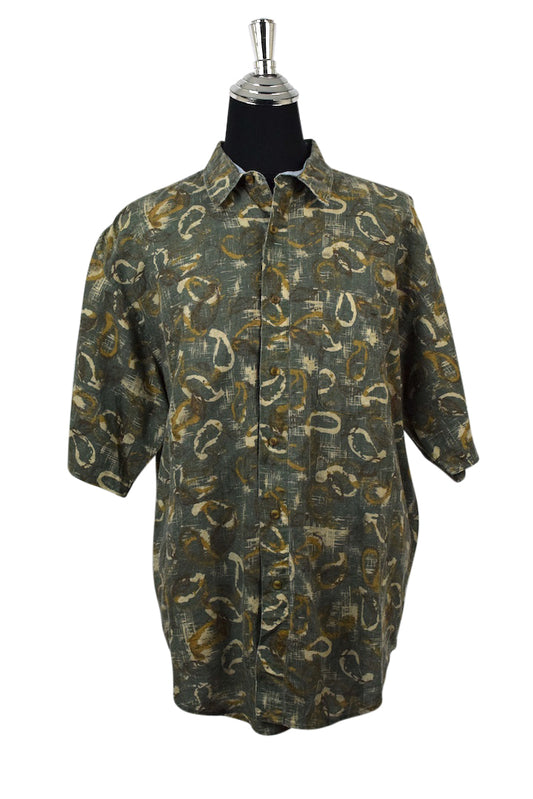 Abstract Camouflage Print Shirt