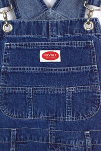 Revolt Brand Short Denim Overalls