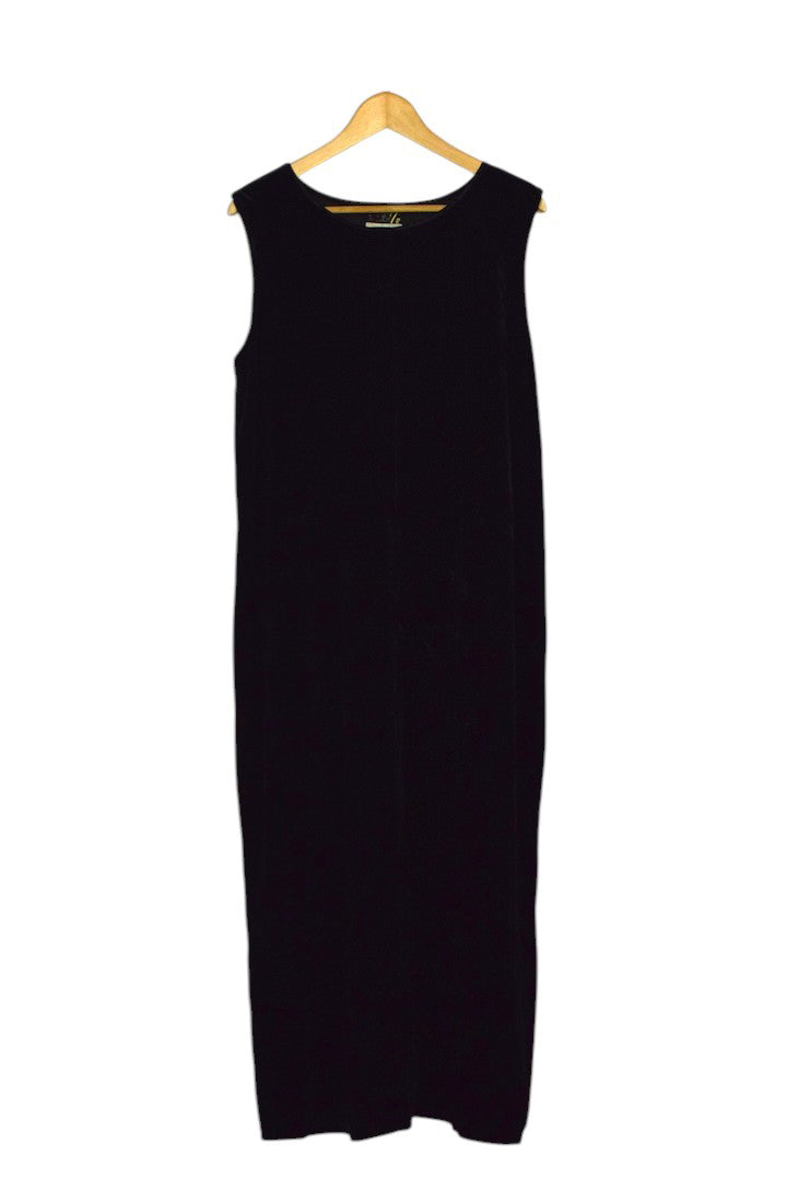 80s/90s Black Velvet Dress