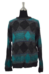 Abstract Shape Pattern Knitted Jumper