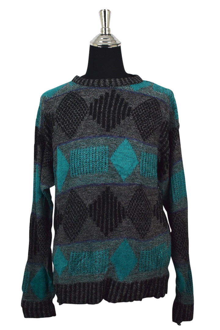Abstract Shape Pattern Knitted Jumper