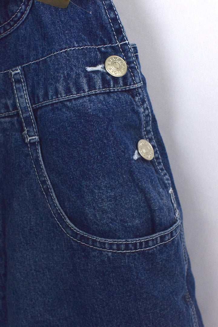 Revolt Brand Short Denim Overalls