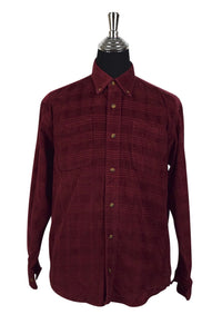 Red Checkered Corduroy Shirt