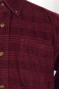 Red Checkered Corduroy Shirt