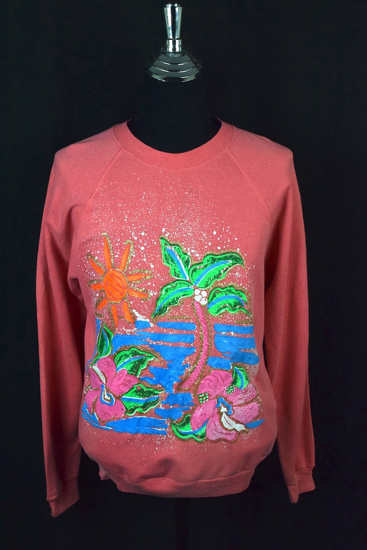 80s/90s Painted Tropical Sunset Sweatshirt