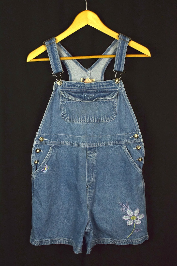 Floral Denim Overalls