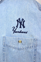 Load image into Gallery viewer, 90s New York Yankees MLB Denim Shirt
