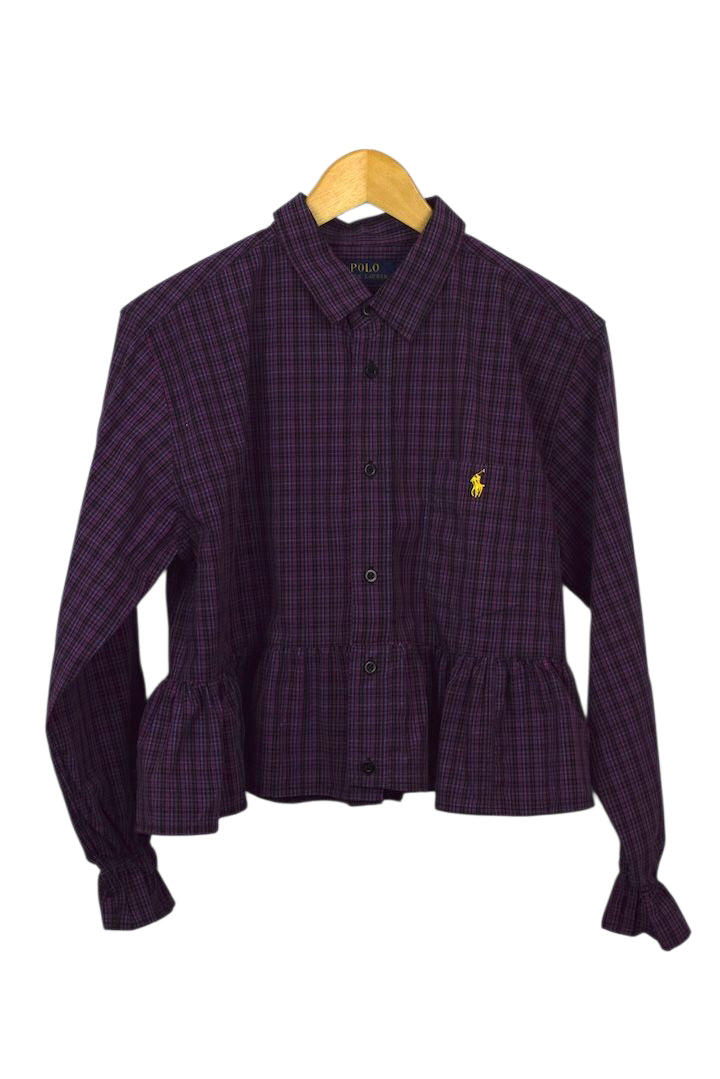 Reworked Cropped Ralph Lauren Brand Top