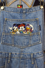 Load image into Gallery viewer, 90s Mickey Mouse Denim Overalls
